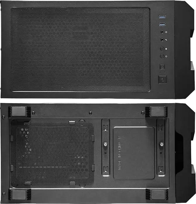 Корпус для ПК Chieftec Hunter GS-01B-OP Midi-Tower, черный, закаленное стекло, сетчатая передняя панель, 4 A-RGB вентилятора, ATX/mATX/Mini-ITX, сталь SPCC