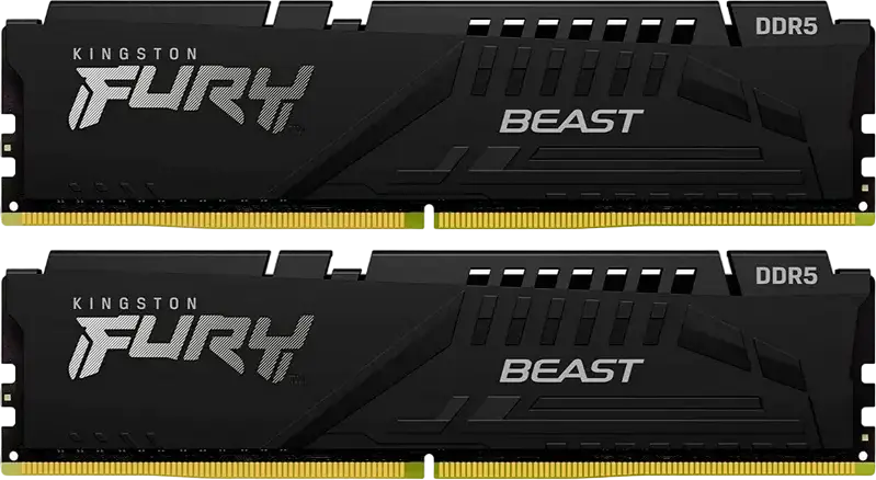 Kingston FURY Beast DDR5 16GB Kit (2x8GB) 6000MHz CL30 RAM KF560C36BBE2K2-32, Intel XMP 3.0, AMD EXPO, Low-Profile Aluminum Heat Spreader, Black