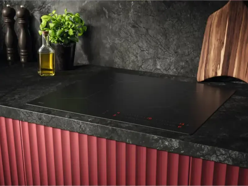 AEG TO64IA0AIT 5000 Series Induction Hob, Built-in 4 Zone SaphirMatt Vitroceramic Surface, PowerBoost, Hob2Hood, 14 Power Levels, Black, 580x510mm