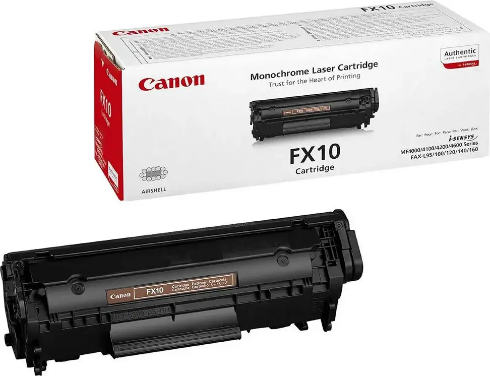 Cartus Toner Laser Monocrom Canon FX-10 Negru, Capacitate 2000 Pagini, pentru i-SENSYS MF4000/4100/4200/4600 Series si FAX-L95/L100/L120/L140/L160, 0263B002