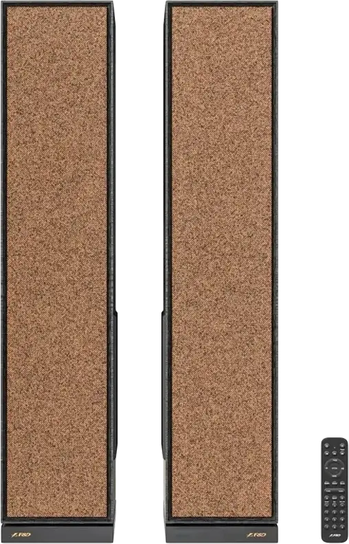 F&D T-68X 2.0 Floorstanding Home Audio Speakers, 140W RMS, Bluetooth 5.3, Optical, Coaxial, AUX, USB, Karaoke Function, MDF Wood, Black
