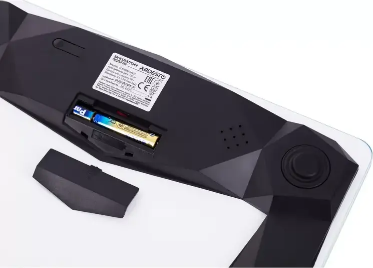 Cantar Electronic de Baie Ardesto SCB-965TRAVEL, Capacitate 150kg, Precizie 50g, Sticla Temperata 30x30cm, Display LED, Termometru Incorporat