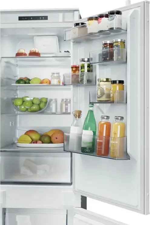 Candy ECNBQL3518EV Fresco 400 Built-in Combination Refrigerator, Low Frost, 268L Net Volume, LED Display, hOn Smart Home, White, 54x55x177.2 cm