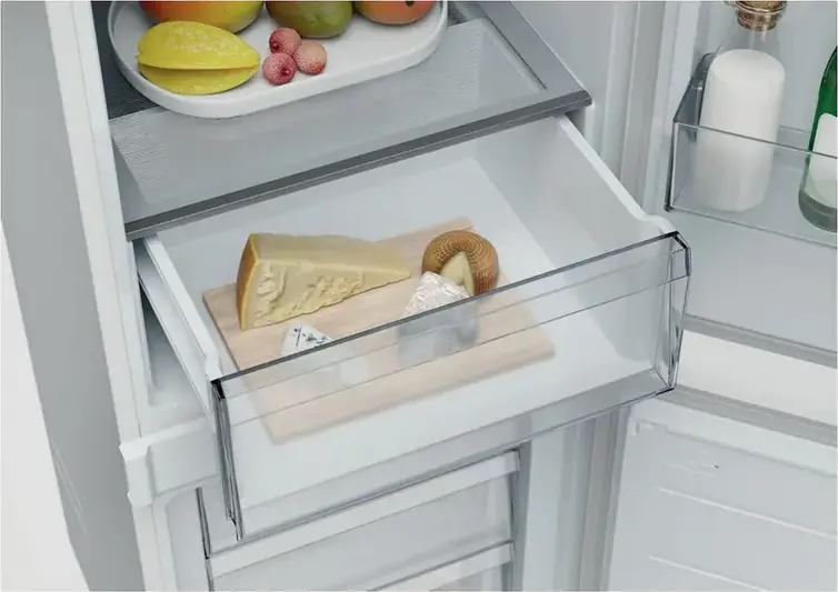 Candy ECNBQL3518EV Fresco 400 Built-in Combination Refrigerator, Low Frost, 268L Net Volume, LED Display, hOn Smart Home, White, 54x55x177.2 cm