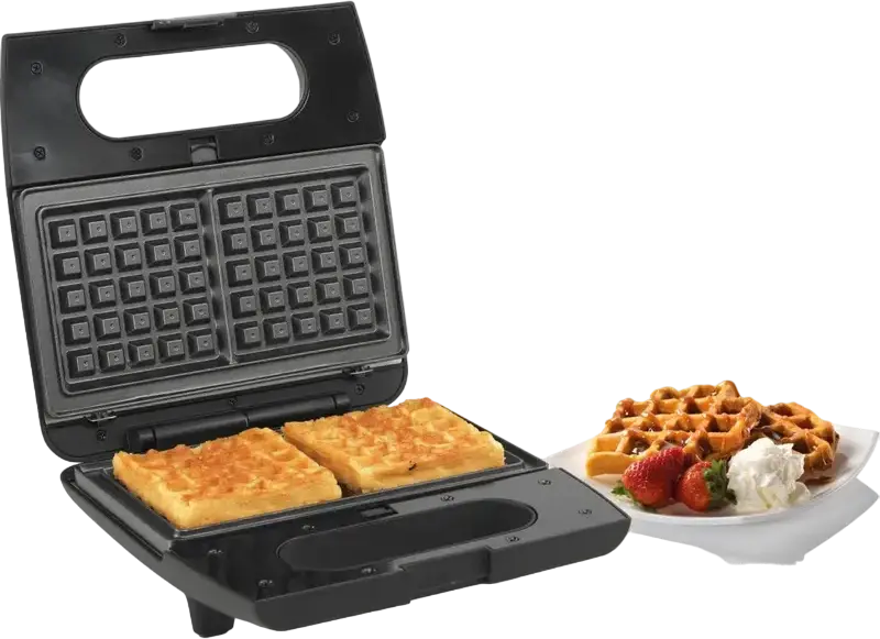 Gorenje SM703GCB Sandwich Maker Multifunctional 3-in-1 si Grill, 700W, Placi Detachable din Aluminiu cu Inarcare Non-stick pentru Sandvicuri, Gofruri si Grill, Negru
