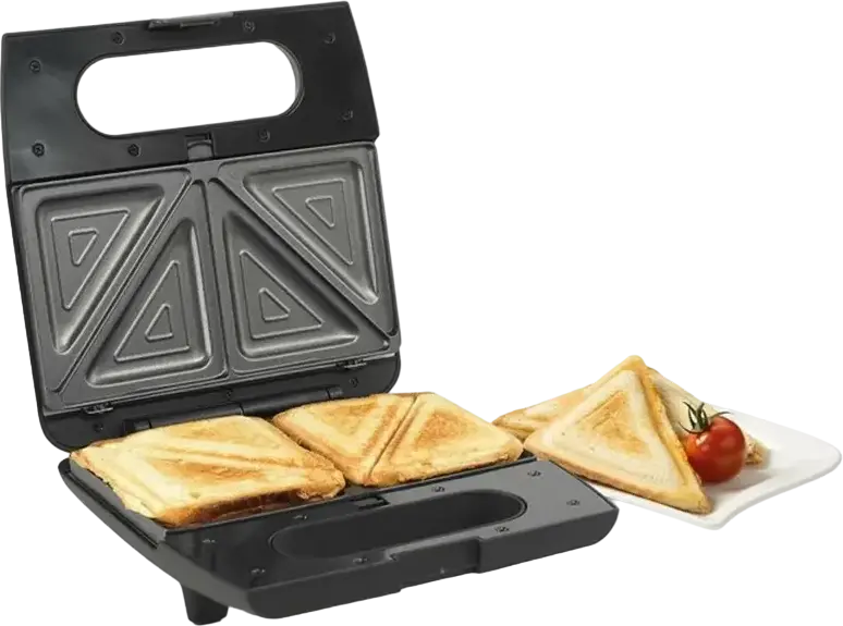 Gorenje SM703GCB Sandwich Maker Multifunctional 3-in-1 si Grill, 700W, Placi Detachable din Aluminiu cu Inarcare Non-stick pentru Sandvicuri, Gofruri si Grill, Negru