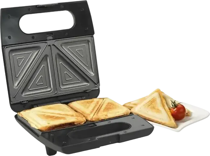 Gorenje SM703GCB Sandwich Maker Multifunctional 3-in-1 si Grill, 700W, Placi Detachable din Aluminiu cu Inarcare Non-stick pentru Sandvicuri, Gofruri si Grill, Negru