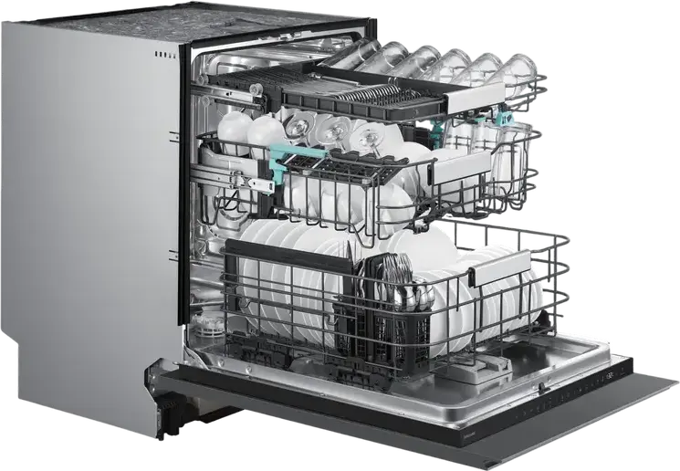 Samsung DW90H79JAI0U1 Built-in Full Size Dishwasher, 14 Place Settings, Energy Class A, 9 Programs, Inverter Motor, SmartThings, Grey, 59.5cm