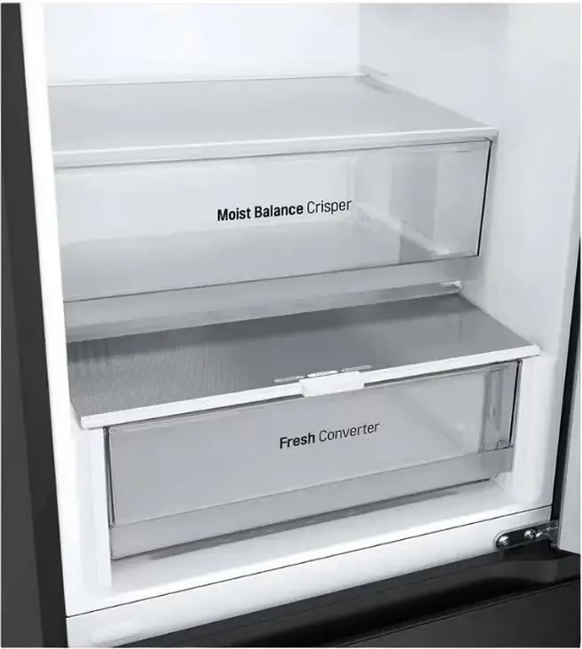 LG GBV3100EEP Freestanding Combi Refrigerator, 344L Total Net Volume, No Frost, Smart Inverter Compressor, DoorCooling+, LinearCooling, Color: Black