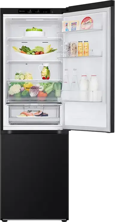 LG GBV3100EEP Freestanding Combi Refrigerator, 344L Total Net Volume, No Frost, Smart Inverter Compressor, DoorCooling+, LinearCooling, Color: Black