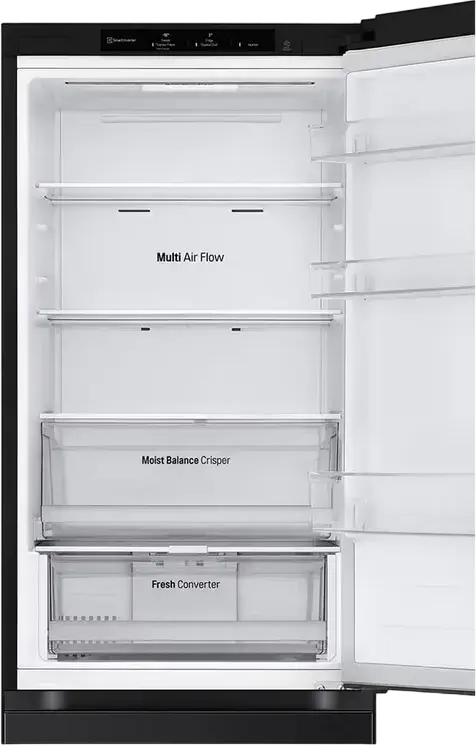 LG GBV3100EEP Freestanding Combi Refrigerator, 344L Total Net Volume, No Frost, Smart Inverter Compressor, DoorCooling+, LinearCooling, Color: Black