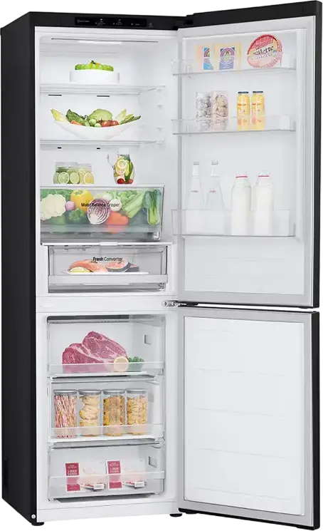 LG GBV3100EEP Freestanding Combi Refrigerator, 344L Total Net Volume, No Frost, Smart Inverter Compressor, DoorCooling+, LinearCooling, Color: Black