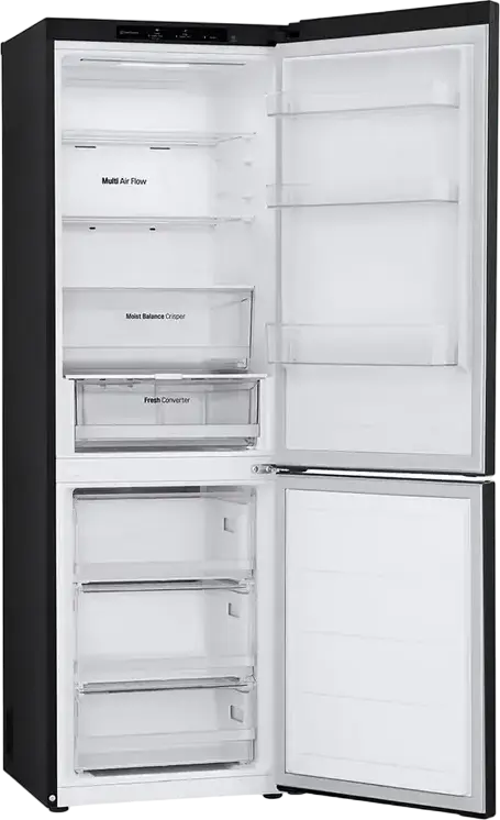 LG GBV3100EEP Freestanding Combi Refrigerator, 344L Total Net Volume, No Frost, Smart Inverter Compressor, DoorCooling+, LinearCooling, Color: Black