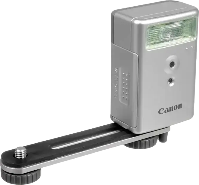 Canon Speedlite HF-DC1 External Camera Flash for Digital IXUS and PowerShot, Guide Number 18m, Automatic and Manual Modes, Silver