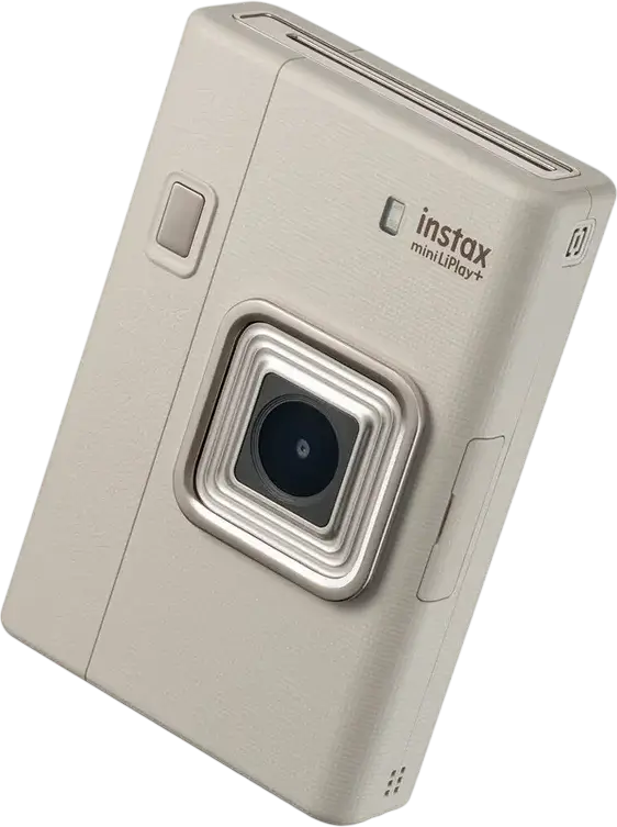 Fujifilm Instax Mini LiPlay+ Hybrid Instant Camera, 3.0-inch LCD, CMOS Sensor, Bluetooth, Sound Recording, for instax mini film, Sand Beige