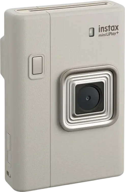 Fujifilm Instax Mini LiPlay+ Hybrid Instant Camera, 3.0-inch LCD, CMOS Sensor, Bluetooth, Sound Recording, for instax mini film, Sand Beige
