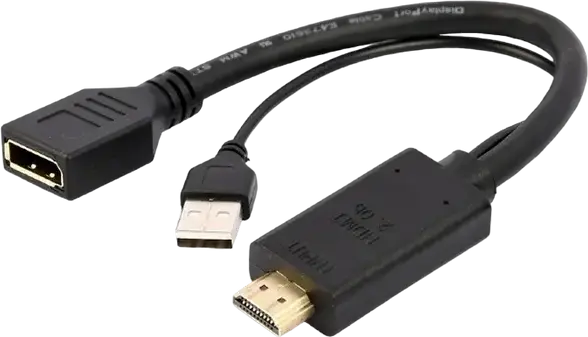 Adaptor Video Cablexpert A-HDMIM-DPF-01, HDMI (M) - DisplayPort, USB Type-A, 0,1m, Negru