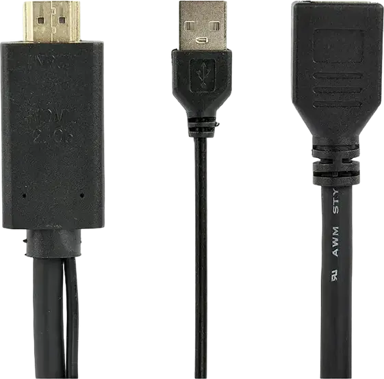 Активный видеоадаптер Cablexpert A-HDMIM-DPF-01 HDMI (папа) - DisplayPort (мама), 4K UHD @30Hz, питание USB, позолоченные коннекторы, черный, 0.1м