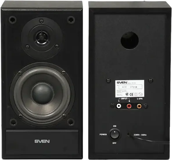 SVEN SPS-702 Boxe Multimedia 2.0, Putere 40W RMS, Carcasă din MDF, Gamă de Frecvențe 40Hz-22kHz, Control Bas și Treble, Negru