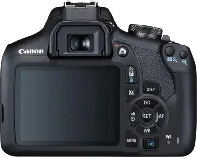 Camera DSLR Canon EOS 2000D, Senzor APS-C CMOS 24.1 MP, Procesor DIGIC 4+, Video Full HD, Wi-Fi, NFC, cu Obiectiv EF-S 18-55mm f/3.5-5.6 DC III, Negru