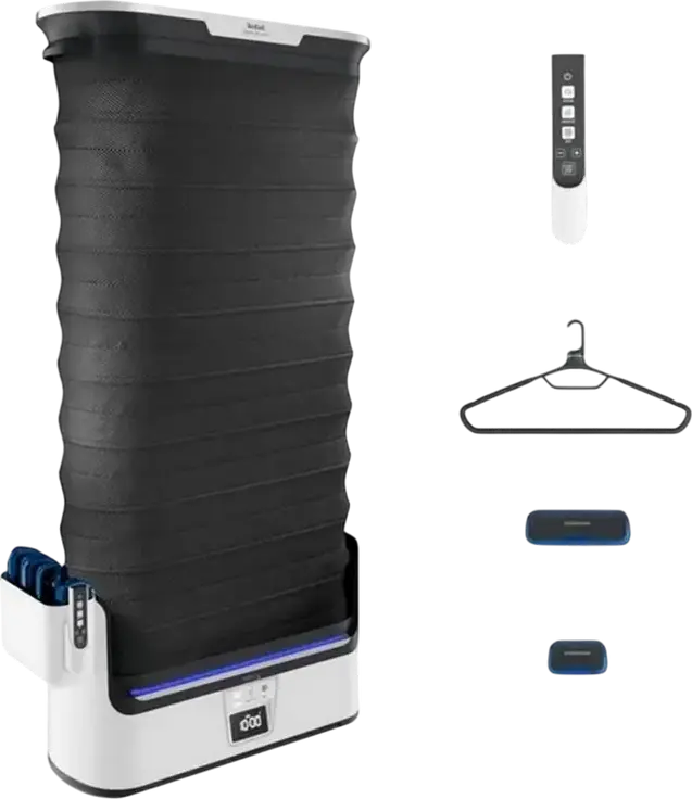 Sistem Automat de Calcat si Ingrijire Haine Tefal Care For You YT4050E1, Dulap cu Abur 1800W pentru Sanitizare si Refresh, Rezervor 2L, Design Pliabil