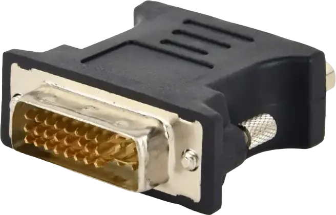 Adaptor Video Cablexpert A-DVI-VGA-BK DVI-I 24+5 Pini Mascul la VGA D-Sub 15 Pini Femela, Conectori Platinati cu Aur, Carcasa Plastica Neagra cu Fixare prin Suruburi
