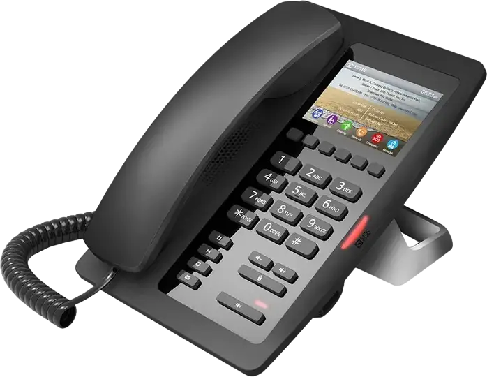 Telefon IP pentru Hotel Fanvil H5, Ecran Color LCD TFT de 3.5 inch, 2 Linii SIP, Reducere Zgomot, Taste DSS Programabile, Negru