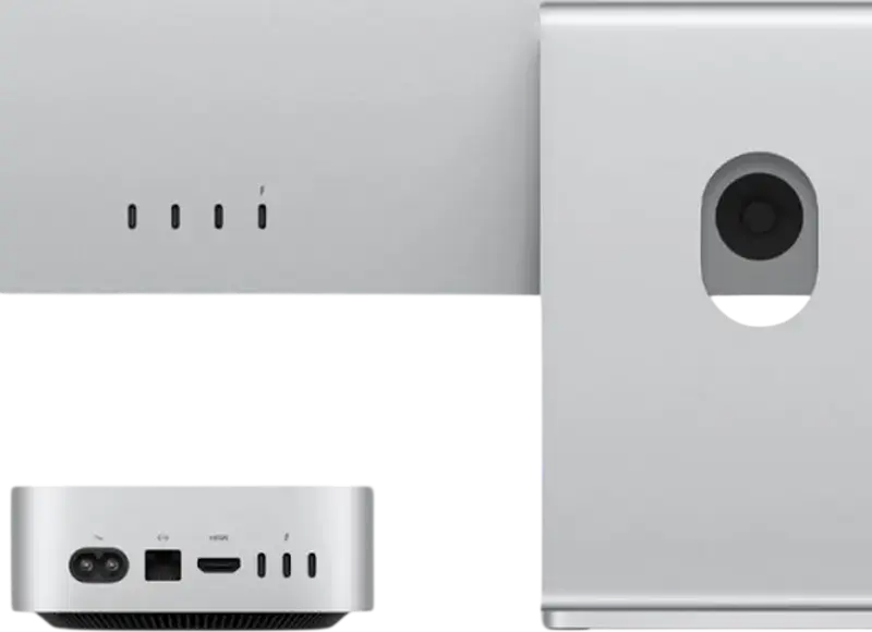 Apple Mac mini (M4, 2024) Компактный компьютер - Процессор Apple M4 10 ядер, GPU 10 ядер, 24ГБ объединенной памяти, 1ТБ SSD, macOS Tahoe, Серебристый алюминий
