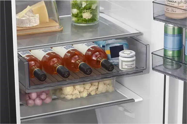 Frigider Samsung RR70H39CEFEO cu o singura usa, Capacitate Neta 387L, No Frost, SpaceMax, Digital Inverter, Wi-Fi SmartThings, Negru, 185.8cm