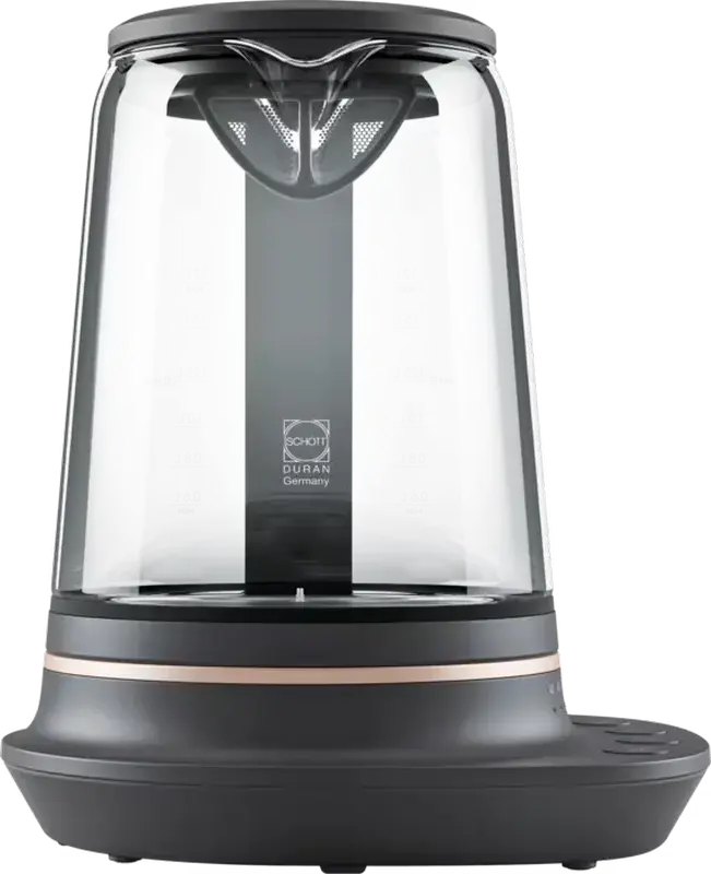 Electrolux Explore 7 E7GK1-8BP Glass Electric Kettle, 1.7L, 2400W, 7 Temperature Settings (40-100°C), Detachable Infusion Basket, Anti-Calc Filter