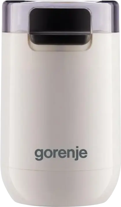 Râșniță de cafea Gorenje SMK150SW, Lame rotative din oțel inoxidabil 150W, Capacitate 45g, Protecție supraîncălzire și siguranță capac, Albă
