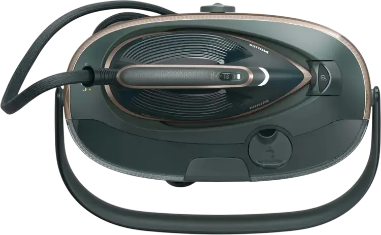 Generator de fier de calcat cu abur Philips PerfectCare 8000 PSG8200/70, 3120W, Talpa SteamGlide Elite, Presiune 9 bar, Boost 750 g/min, OptimalTemp, Verde