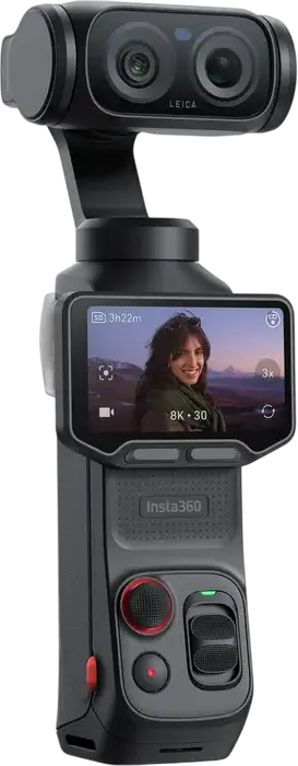 Insta360 X4 360-Degree Action Camera Standard Bundle, 8K Video, 2" OLED Touchscreen, Leica Lens, FlowState Stabilization, Waterproof 10m, Black