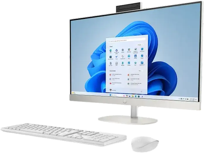 Моноблок HP All-in-One 27-cr2107ci, Intel Core Ultra 7 255U до 4.8ГГц, 16ГБ DDR5 RAM, 512ГБ NVMe SSD, 27" FHD IPS экран, FreeDOS, Wi-Fi 6, BT 5.4, Белый
