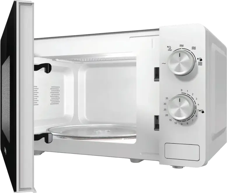 Gorenje MO17E1W Solo Microwave Oven, 17L Capacity, 700W Power, 5 Power Levels, Mechanical Control, EasyClean Enamel Interior, Color: White