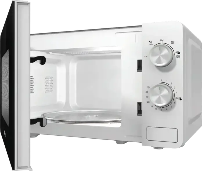 Gorenje MO17E1W Solo Microwave Oven, 17L Capacity, 700W Power, 5 Power Levels, Mechanical Control, EasyClean Enamel Interior, Color: White