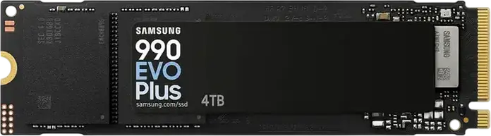 Samsung 990 EVO Plus 4TB M.2 2280 NVMe PCIe Gen 4.0 x4 / Gen 5.0 x2 SSD MZ-V9S1T0B, Up to 7250MB/s Read, 6300MB/s Write, Intelligent TurboWrite 2.0