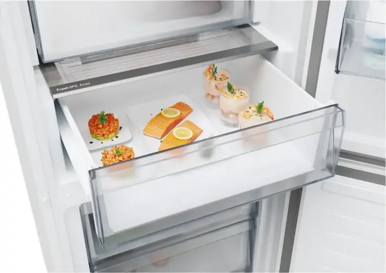 Frigider Combinat Candy ECN4CQTEW186, No Frost, Volum Net 355L, Display LED, Smart hOn Wi-Fi, Alb, Inaltime 185 cm