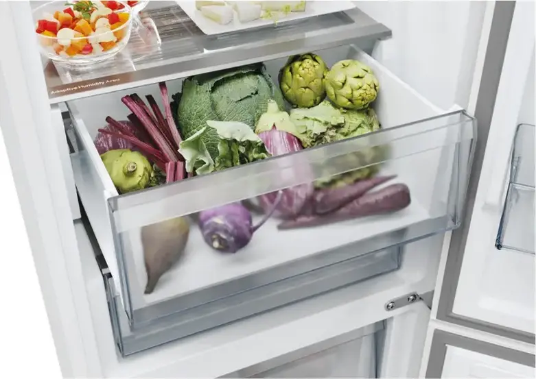 Frigider Combinat Candy ECN4CQTEW186, No Frost, Volum Net 355L, Display LED, Smart hOn Wi-Fi, Alb, Inaltime 185 cm
