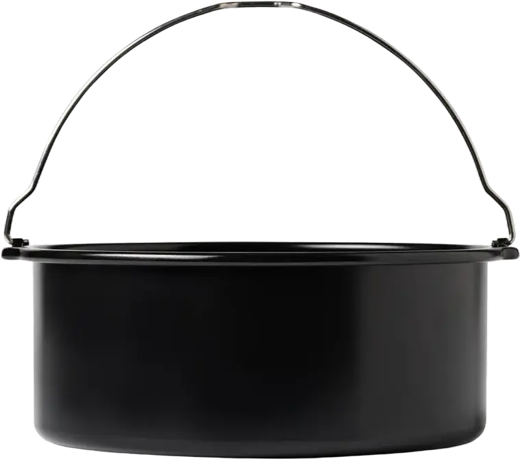 Круглая форма для аэрофритюрницы Pyrex AF20DR6, поддон из углеродистой стали, 20 см, антипригарное покрытие без PFAS, текстурированное дно, до 230°C, Черный