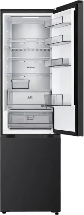 Холодильник с нижней морозильной камерой LG GBBS524CEV, объем 375 л, No Frost, инверторный компрессор Smart Inverter, ThinQ Wi-Fi, черный