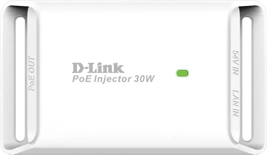 Injector D-Link DPE-301GI Gigabit PoE+, Standard IEEE 802.3af/at, Putere Maxima 30W, Porturi RJ-45 10/100/1000 Mbps, Plug and Play, Alb