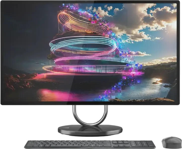 PC All-in-One Lenovo Yoga AIO 32ILL10, Ecran 31.5" UHD 4K IPS, Intel Core Ultra 7 258V, 32GB LPDDR5X, 1TB SSD, Intel Arc 140V, Windows 11 Pro, Storm Grey