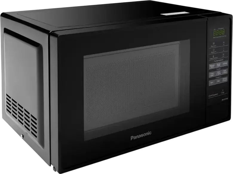Panasonic NN-ST25HB Solo Microwave Oven, 20L Capacity, 800W Power, 5 Power Levels, 9 Auto Programs, Enamel Interior, Child Lock, Freestanding