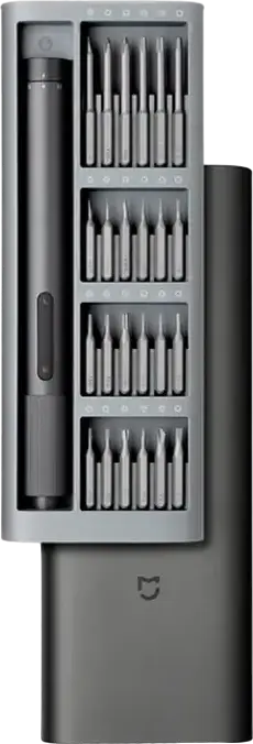 Xiaomi Mi Cordless Precision Screwdriver Kit MJDDLSD003QW, 24 Precision Bits, Anodized Aluminum Alloy, 2-Level Torque, 170rpm, USB-C Charging, Gray