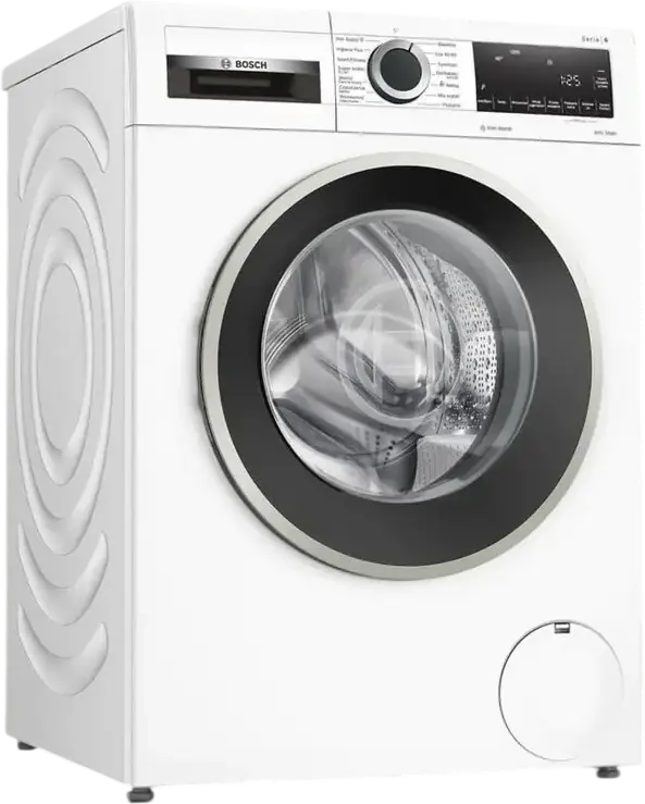 Bosch Serie 6 WGG242ZEPL Front-Load Washing Machine, 9kg, Energy Class A, 1200 rpm, EcoSilenceDrive, Iron Assist, AntiStain, White/Black, 59.8cm