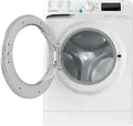 Masina de spalat rufe Indesit BWSE 71295X WSV cu incarcare frontala, 7kg, 1200 RPM, Motor Inverter, Curatare cu Aburi, Cuva Titan, Alb/Argintiu