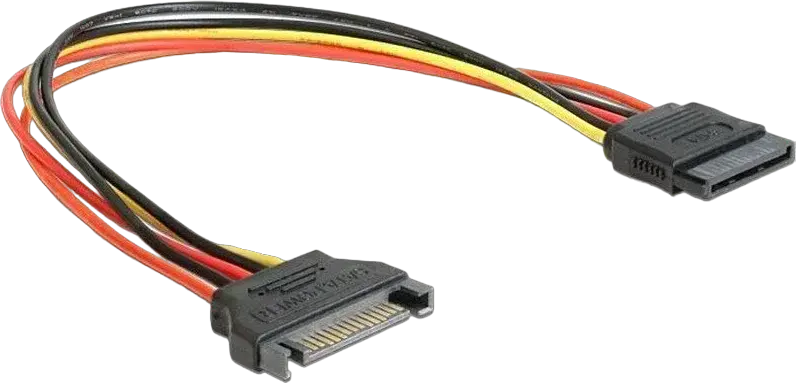 Cablexpert CC-SATAMF-01 SATA Power Extension Cable, 15-Pin Male to 15-Pin Female, 0.3m, AWG18