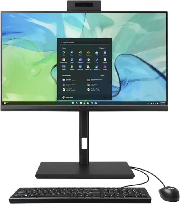 Computer All-in-One Acer Veriton VZ4724GT, 23,8", Intel Core i3-13100, 8GB/512GB, Fără SO, Negru