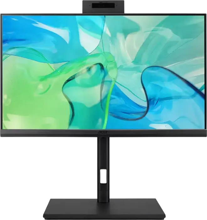 Acer Veriton VZ4724GT All-in-One Desktop PC, 23.8 inch Full HD Display, Intel Core i3, 8 GB RAM, SSD, Height Adjustable Stand, Pop-up Webcam, Black